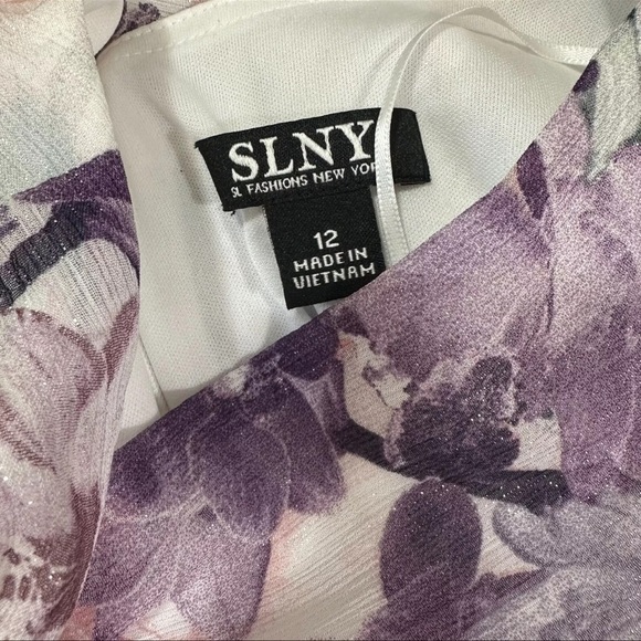 Women’s SLNY Floral Sleeveless V-Neck Maxi Dress Tie Wrap - Size 12 - NWOT - Picture 6 of 6